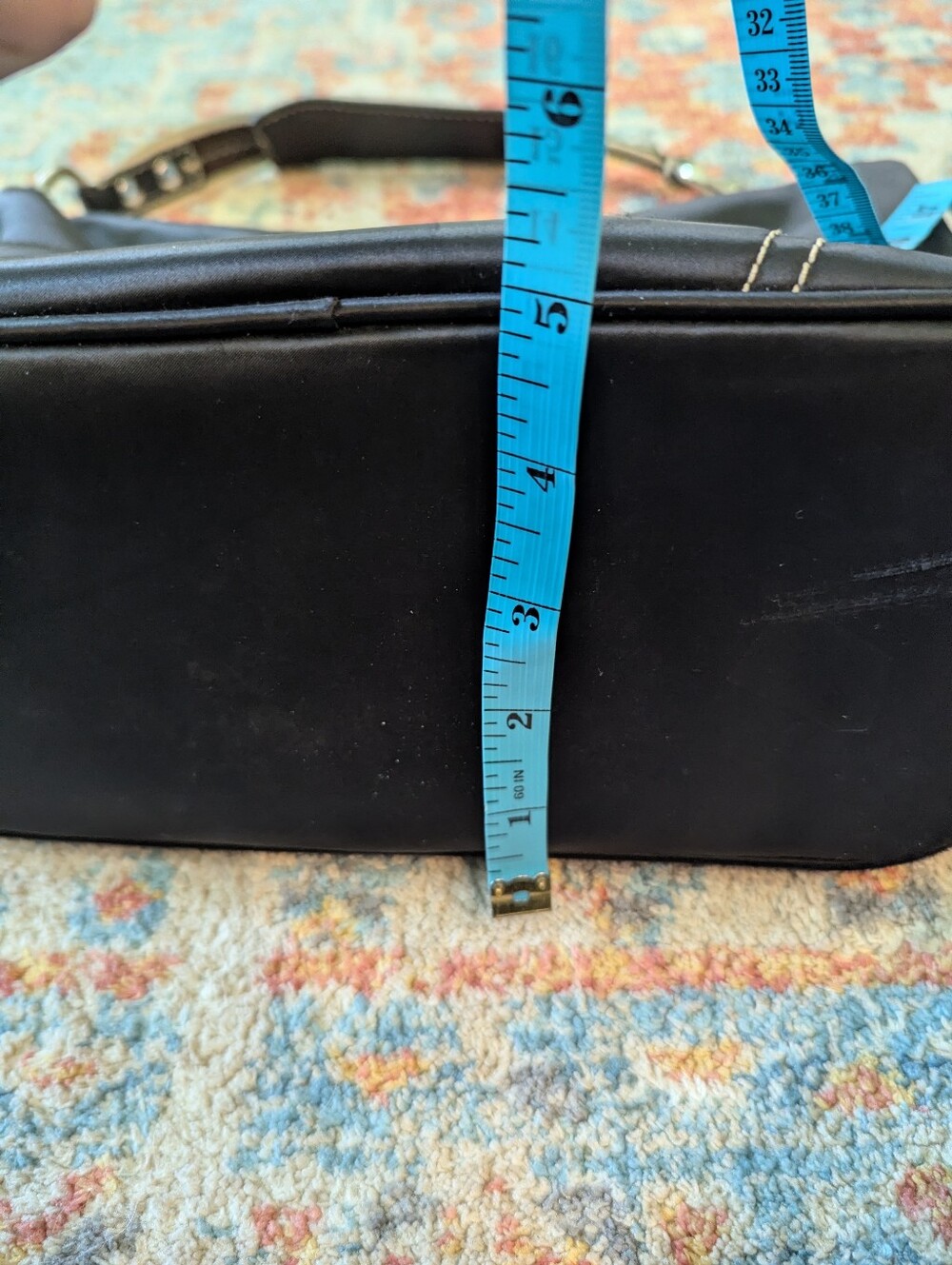 Vintage Y2K Coach Hampton Weekender Black Sateen Hobo Shoulder Bag Leather Strap - Picture 15 of 15
